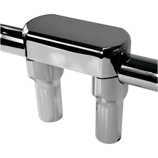 Handlebar Riser/Top Clamp Kit with 1-1/2in. Clamping Area - 4in. Tall - Chrome