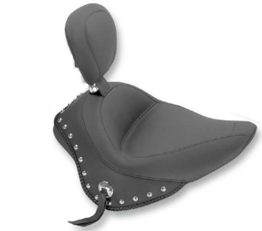 Wide Solo Front Seat with Removable Backrest - Studded