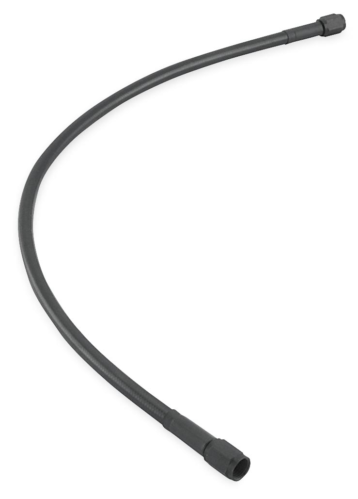 Universal Black Brake Hose with Black Ends - 47in.