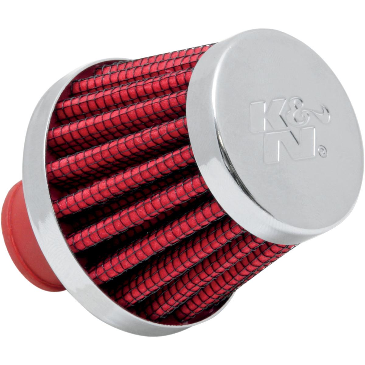 Rubber Base Crankcase Vent Filter - 3/8in. Flange - Red
