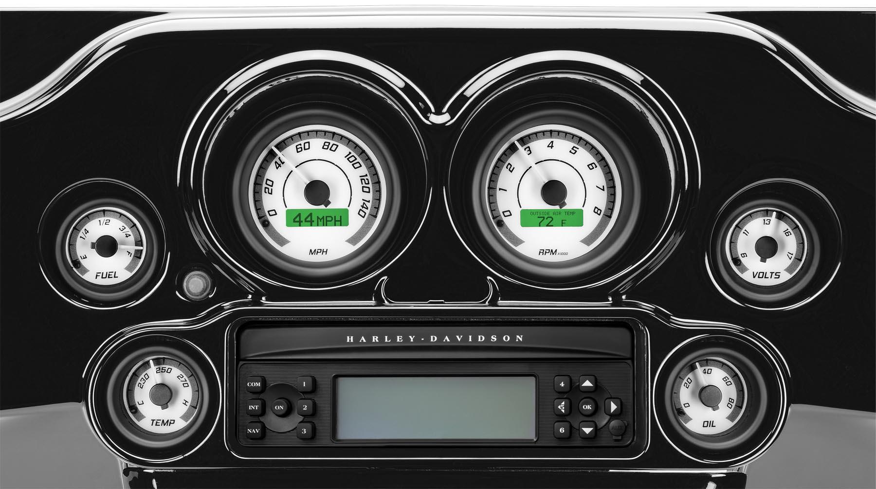 MVX-8K Oil Pressure Gauge - White/Gray Background - Chrome Bezel