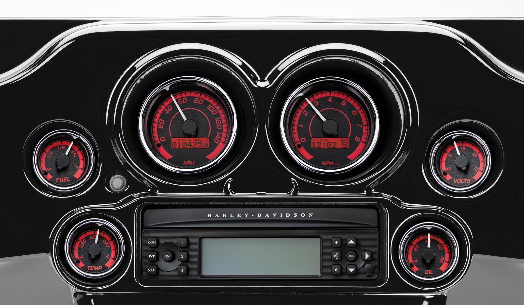 MVX-8K Oil Temp Gauge - Black/Red Background - Chrome Bezel