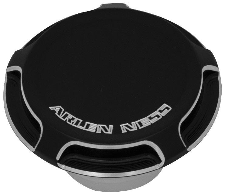 Vented Gas Cap - Beveled - Black