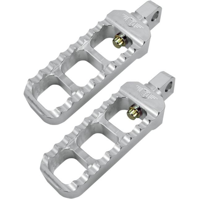 Adjustable Serrated Narrow Footpegs - Clear Anodized