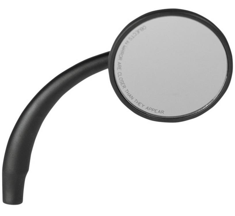 Round Style Mirror - Left - Black