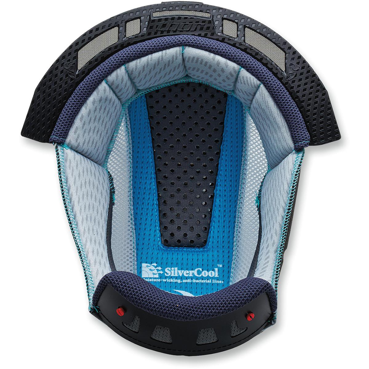 Helmet Liner for Verge Helmets - Gray/Cyan - XXS