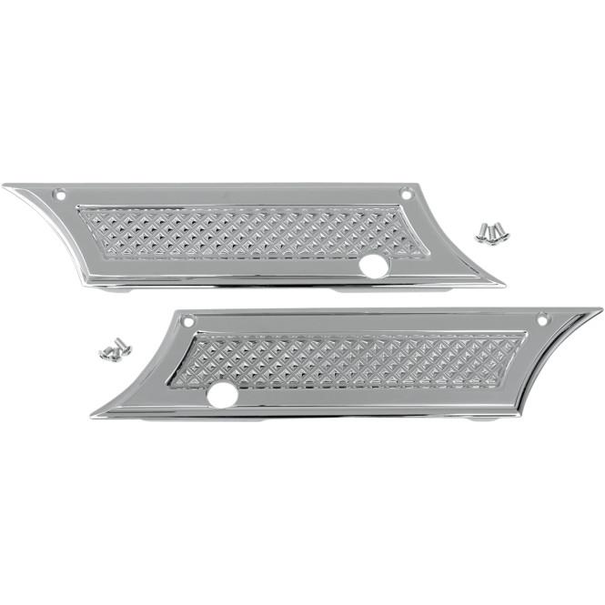 Diamond Cut Saddlebag Latch Covers
