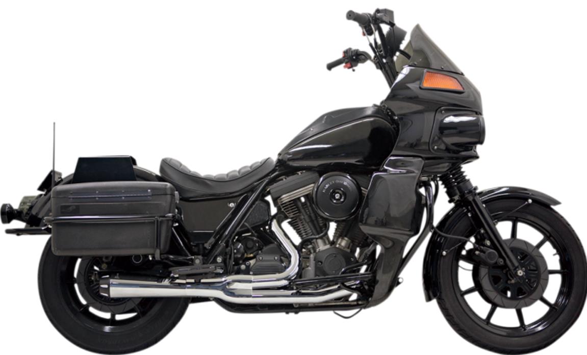 Road Rage 2:1 Short Megaphone Exhaust System - Chrome