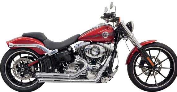 Pro Street Exhaust System with Heat Shield - Turn-Out Cut - Chrome