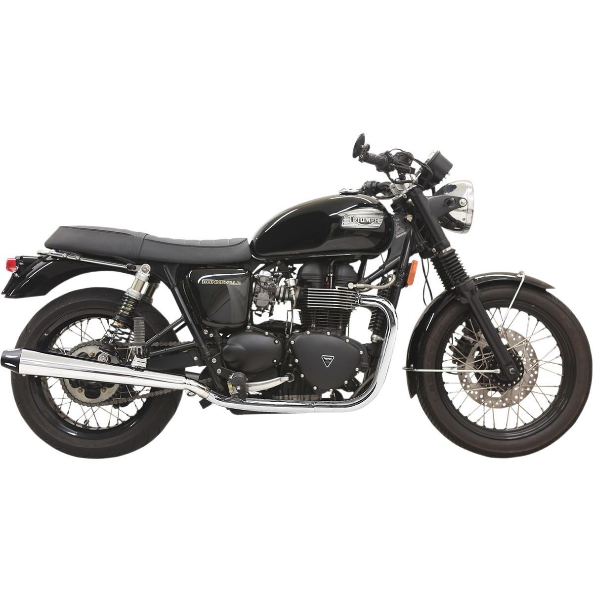 3.5in. Cone-Shaped Slip-On - Polished with Tapered Black Billet Endcaps