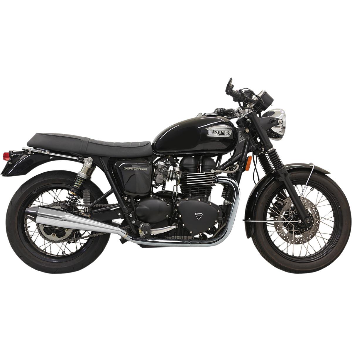 4in. Cone-Shaped Slip-On - Polished with Tapered Black Billet Endcap with Contrasting Flutes