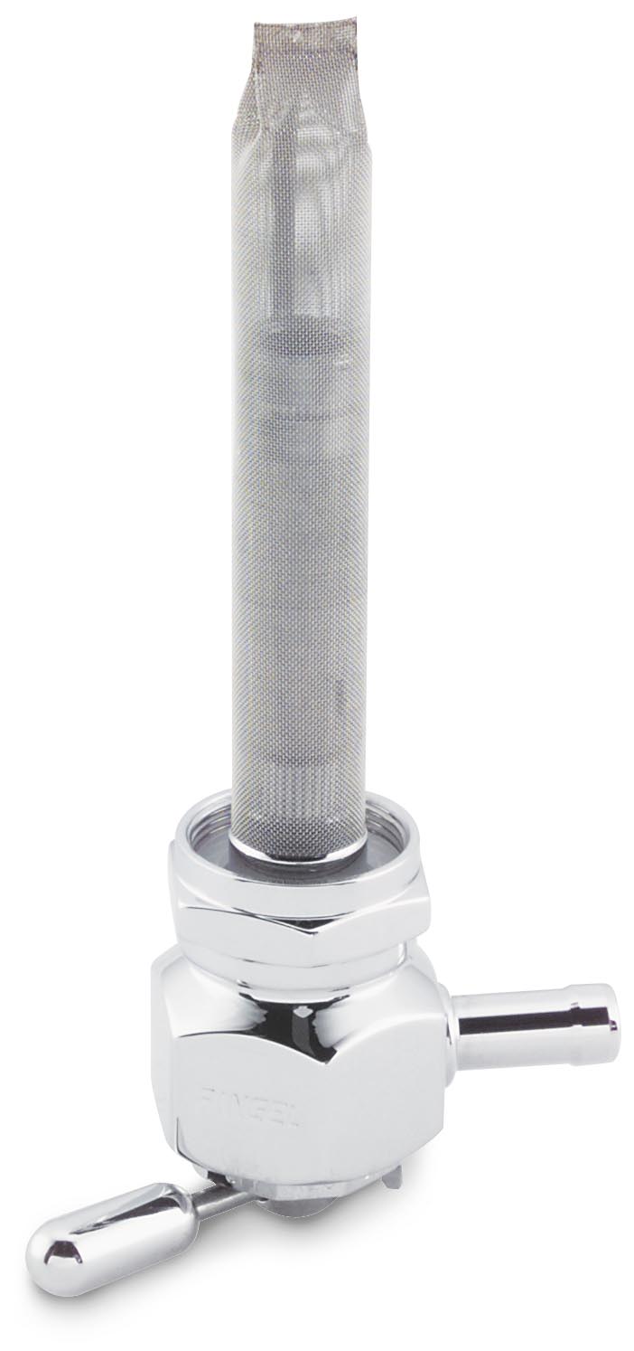 22mm Hex Power-Flo Petcock - 90deg. Outlet Facing Backward - Smooth Design