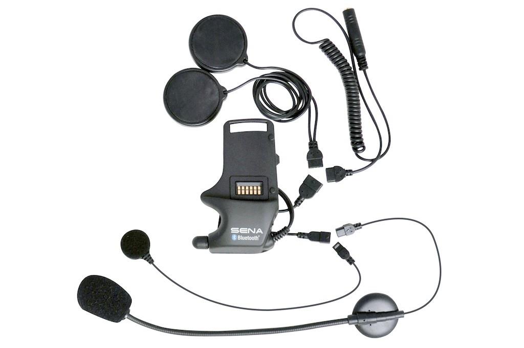 Helmet Clamp Kit for Speakers and Earbuds with Attachable Boom Mic and Wired Mic - SMH-10