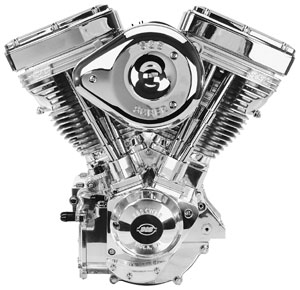 V124 Complete Engine - Wrinkle Black/Chrome
