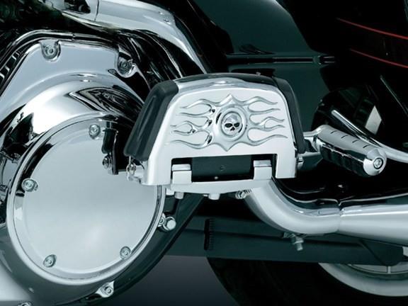 Flamed Passenger Floorboard Cover - Chrome