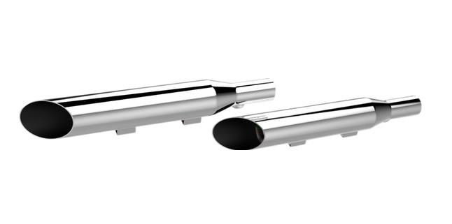 3in. HP-Plus Slip-On Mufflers - Slash Cut - Chrome