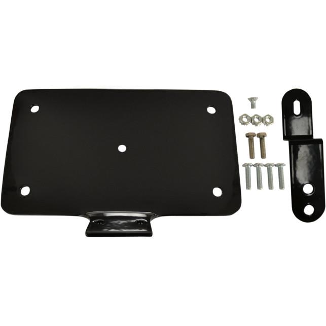 Laydown License Plate Mount - Black Billet