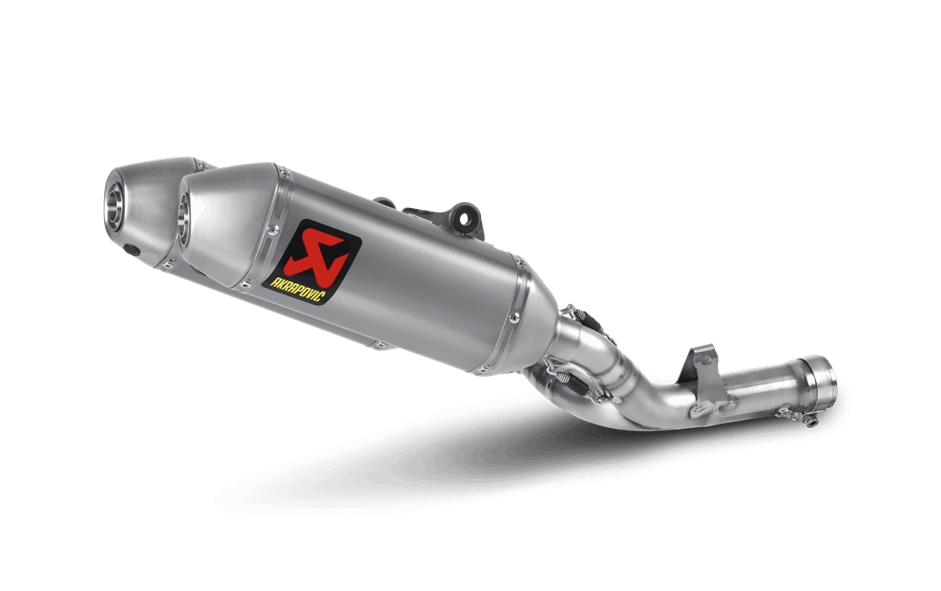 Slip-On Line Dual Exhaust - Titanium Mufflers with Spark Arrestor