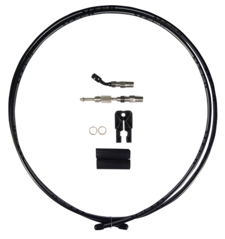 Build Your Own Braided Black Stainless DOT Hydraulic Clutch Line Kit - 10mm - 90 Degree Upper Banjo