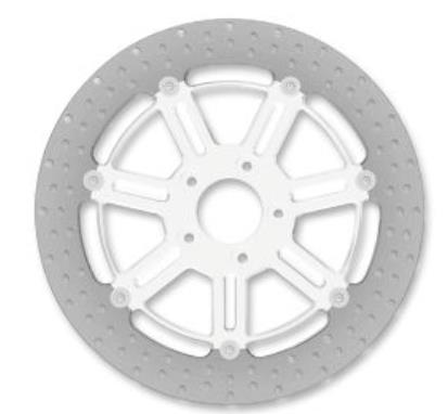 Delmar 11.8in. Two-Piece Brake Rotor - Chrome