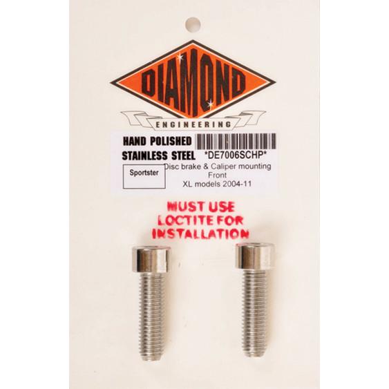 Socket Cap Rear Caliper Polished Stainless Mount Kit