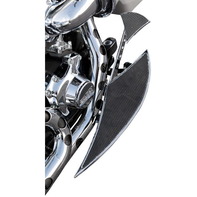 Wedgy Driver Floorboards - Chrome