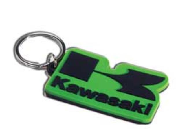 Rubber Stacked Logo Keychain