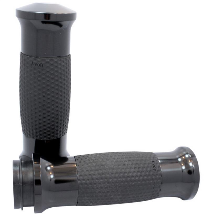 Air Gel Grips - Flame with Cable Throttle - Black Anodized