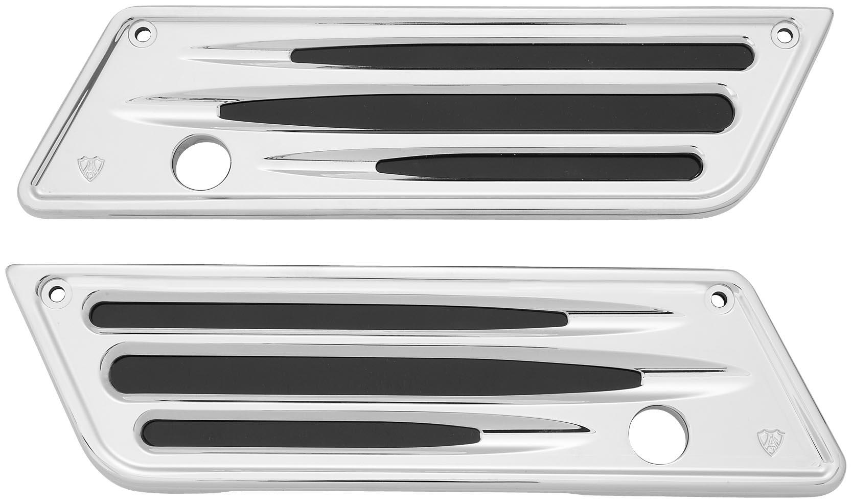 Saddlebag Latch Covers - Deep Cut - Chrome
