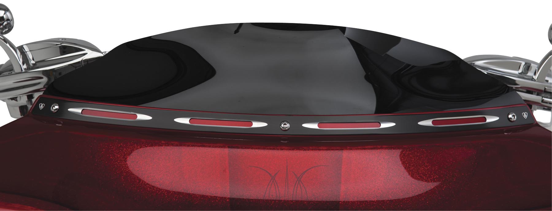 Deep Cut Billet Windshield Trim - Black