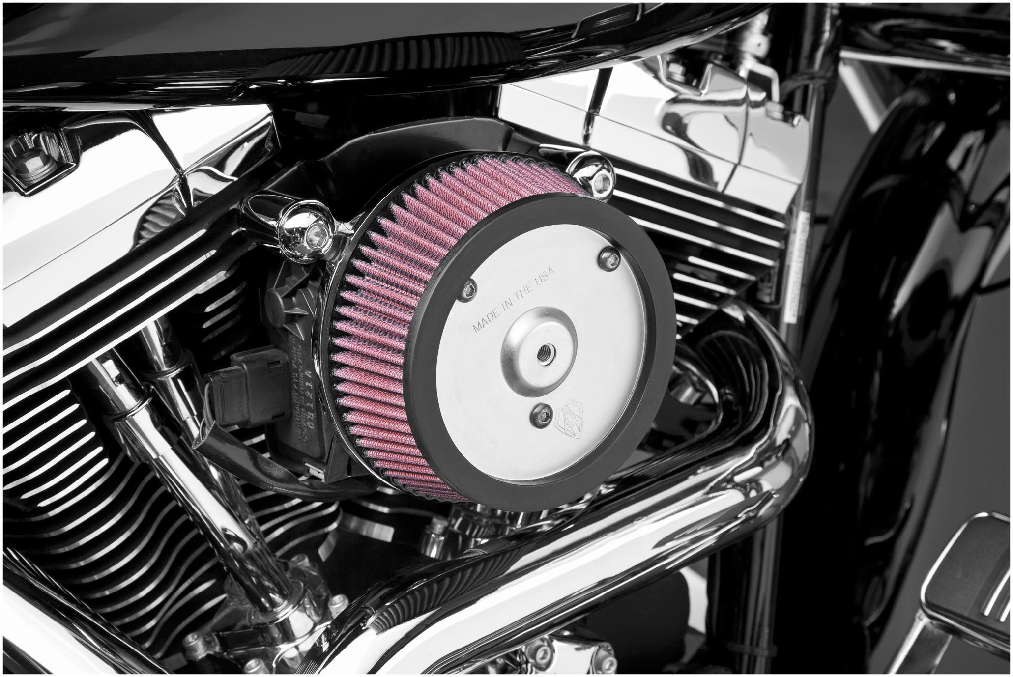 Big Sucker Stage I Air Filter Kit for OEM Cover - Plain Backing Plate - Red Filter