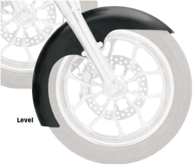 Tire Hugger Series Front Fender for 16in./17in./18in. Wheel - Level