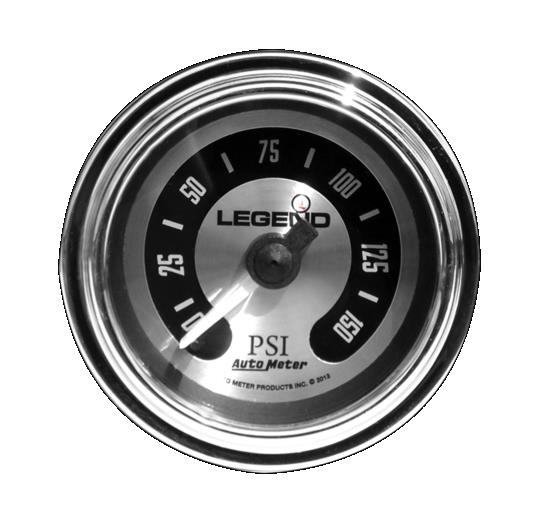 Fairing Mounted LED Backlit PSI Guages - Titanium - Lighted