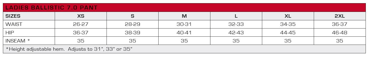 Ballistic 7.0 Womens Pants