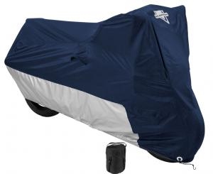 MC-902 Defender Deluxe Motorcycle Cover - Navy/Silver - Large