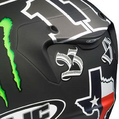 Rear Vent for RPS-10 Monster Helmets - MC-5 Black