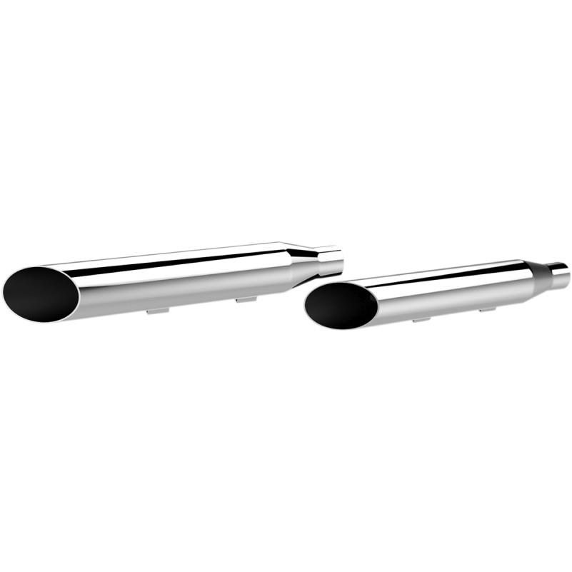 3in. HP-Plus Slip-On Mufflers - Slash Cut - Chrome