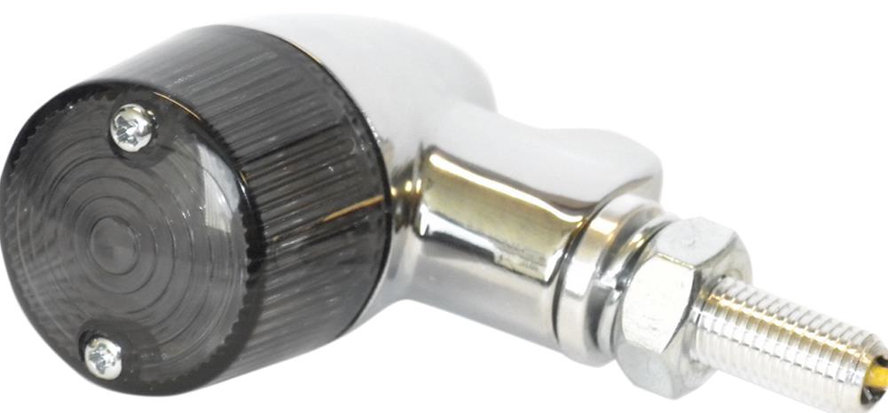 Chrome Aluminum Marker LED Lights - Round #2 with Smoke Lens - Two Wire