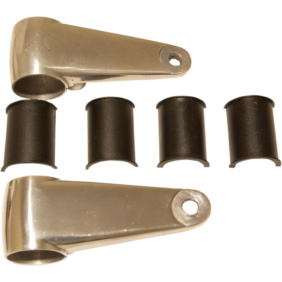 Cast Aluminum Headlamp Mounting Brackets - Polished Aluminum