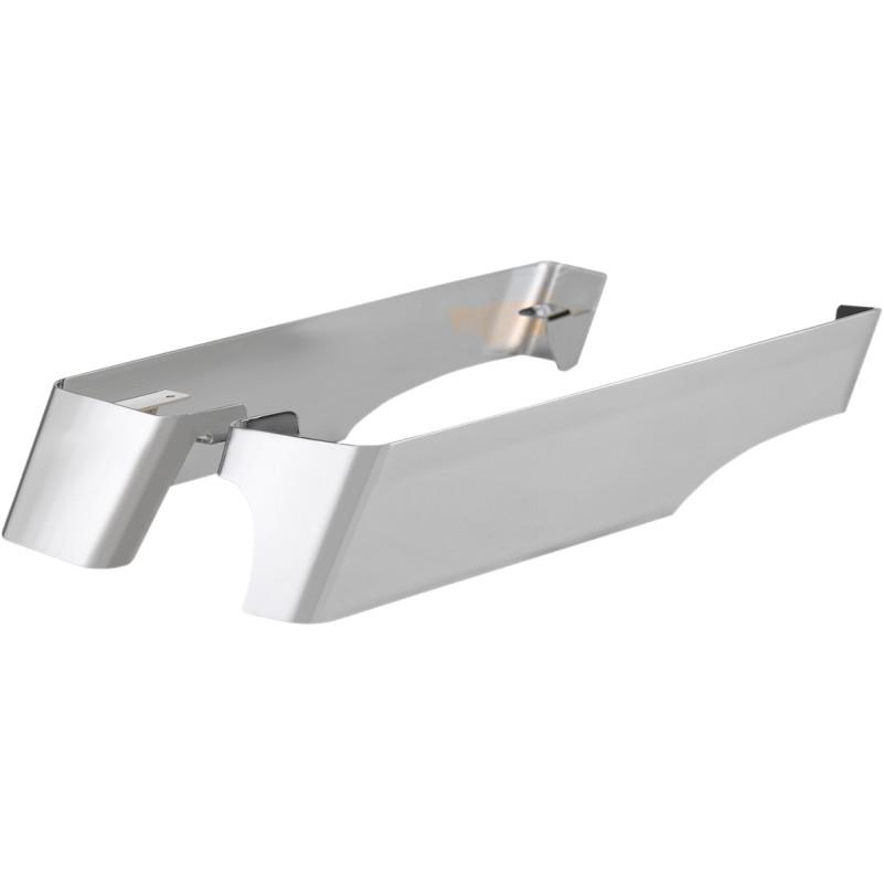 Billet 3in. Saddlebag Extention for Right Exhaust - Unfinished Aluminum Smooth w/o Machined Grooves