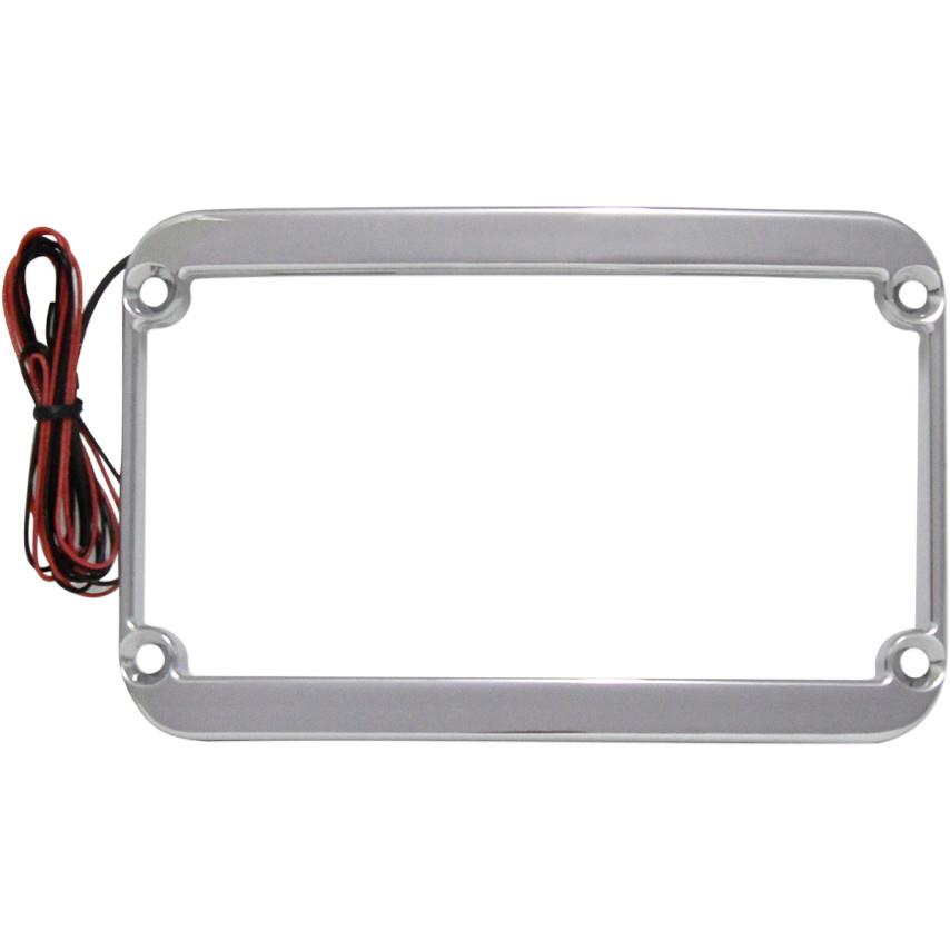 Lighted License Plate Frame - Chrome
