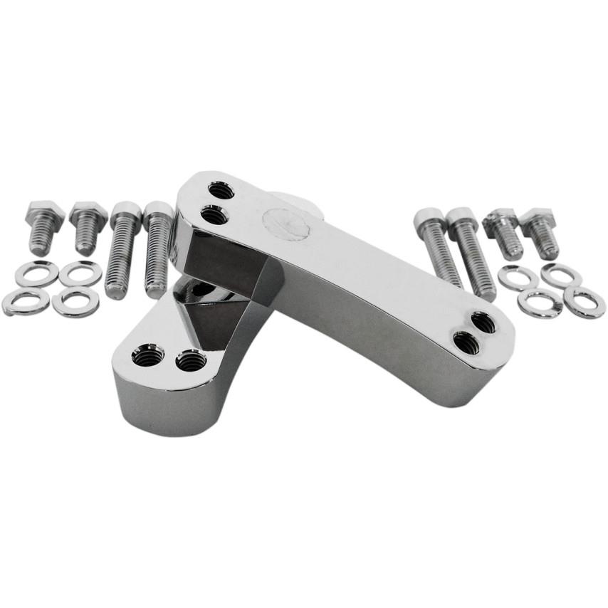 WFB Benchmark Bagger Front Fender Blocks for 21in./23in./26in. Fender - Chrome Finish