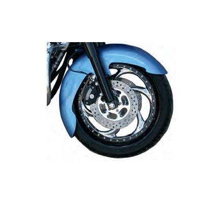 Tire Hugger Series Pierce Front Fender with Mounting Blocks for 16in.-19in. Wheel