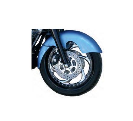 Tire Hugger Series Aero Front Fender with Mounting Blocks for 16in.-19in. Wheel