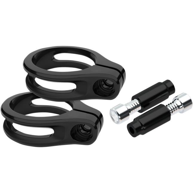 Gloss Black Turn Signal Fork Mounts - 41mm