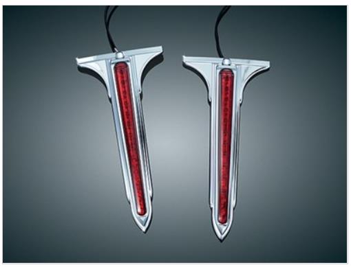 Wedge LED Rear Saddlebag Accents - Chrome