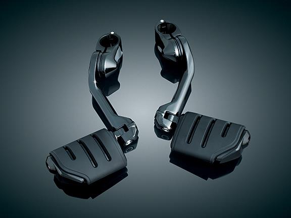 Trident Dually Pegs Tour-Tech Adjustable Cruise Mounts - Short Arm - Gloss Black