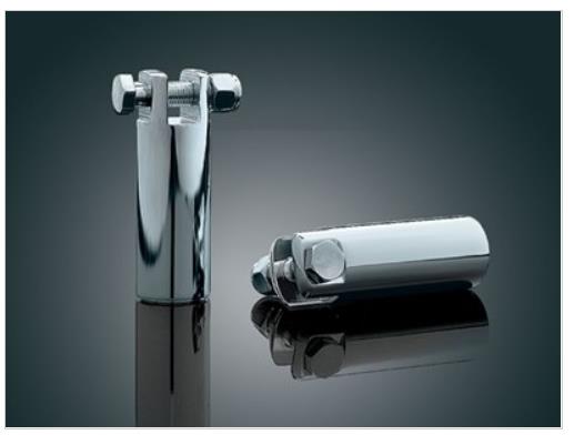 3 1/2in. Extended Peg Mounts - 3/8in.-16 Mounting Bolt - Chrome