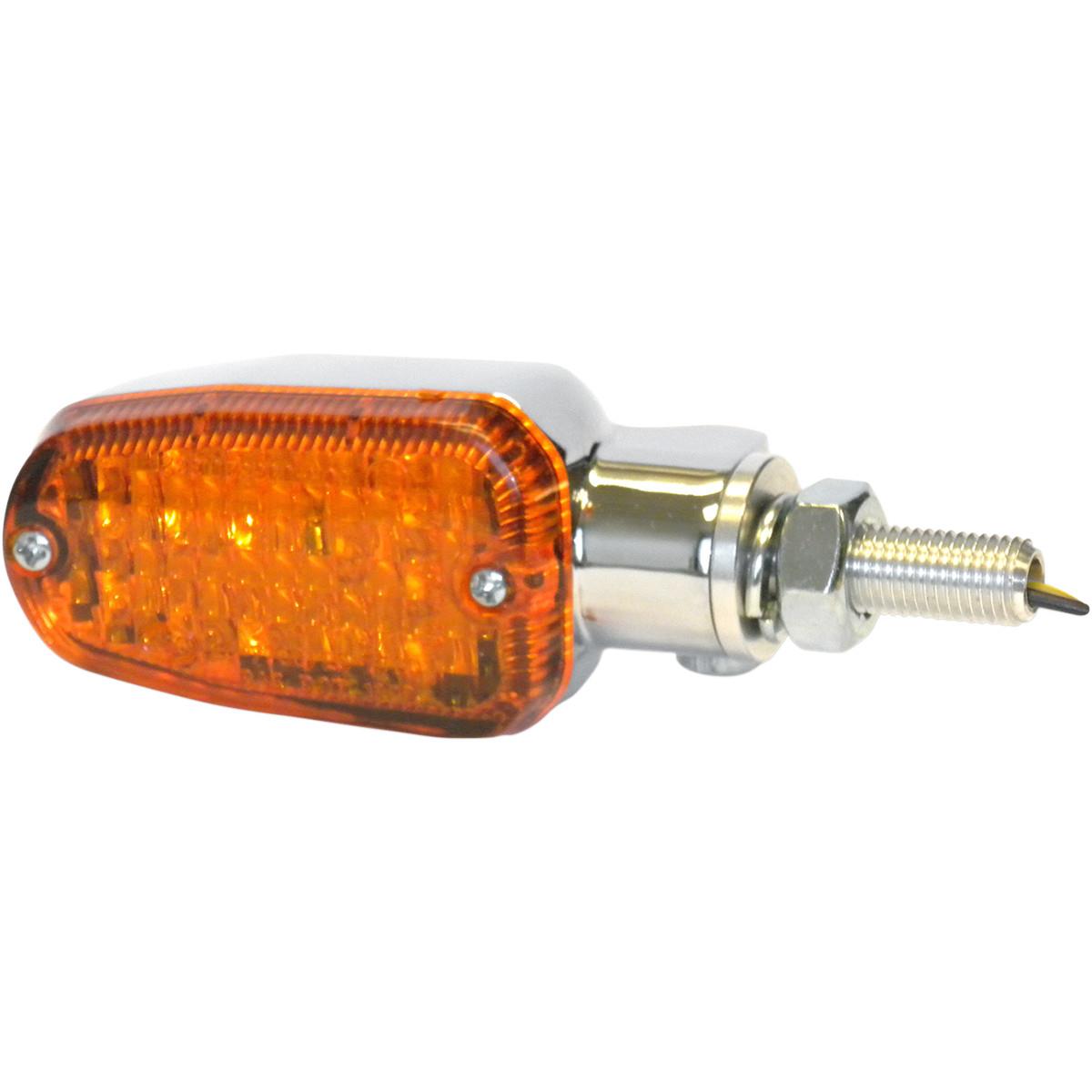 DOT LED Marker Lights - 2 wires - Chrome/Amber