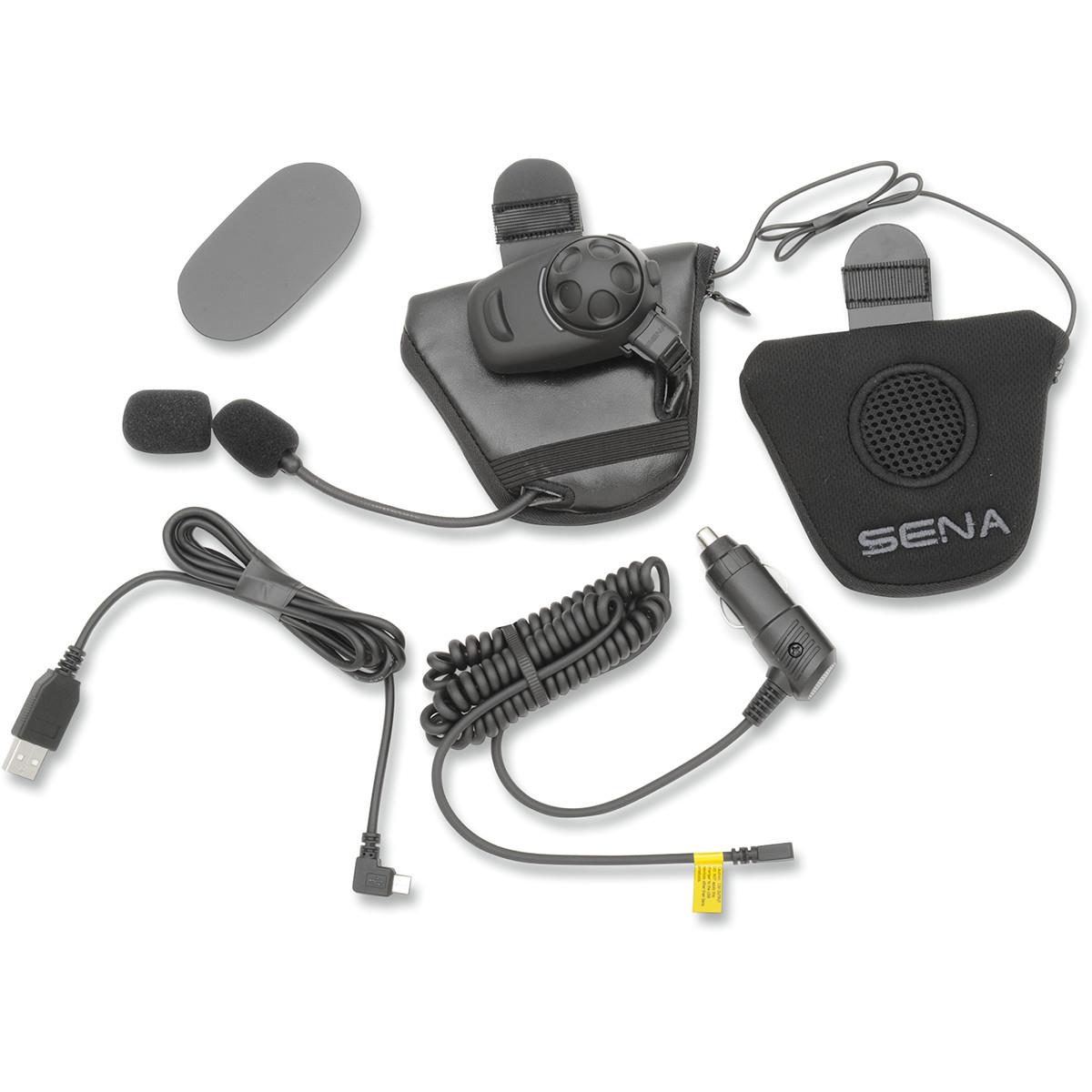 SPH10H-FM Bluetooth Communication System with Built-in FM Tuner for Half Helmets - Dual Unit